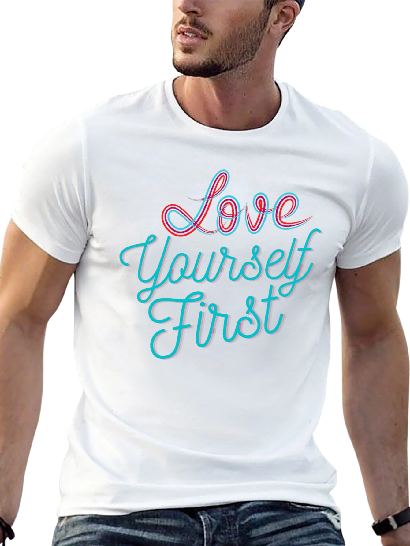 Love Yourself First Graphic Tee - Stylish Black T-Shirt
