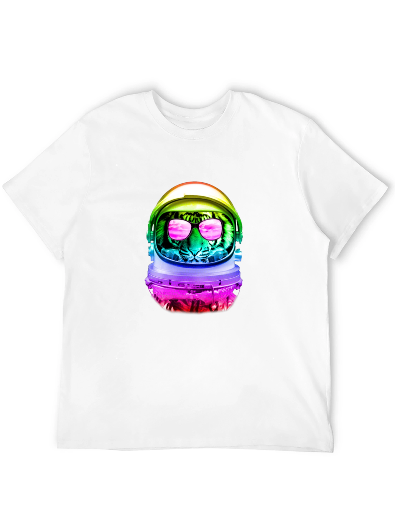 Astronaut Tiger Graphic Tee - Unique Design