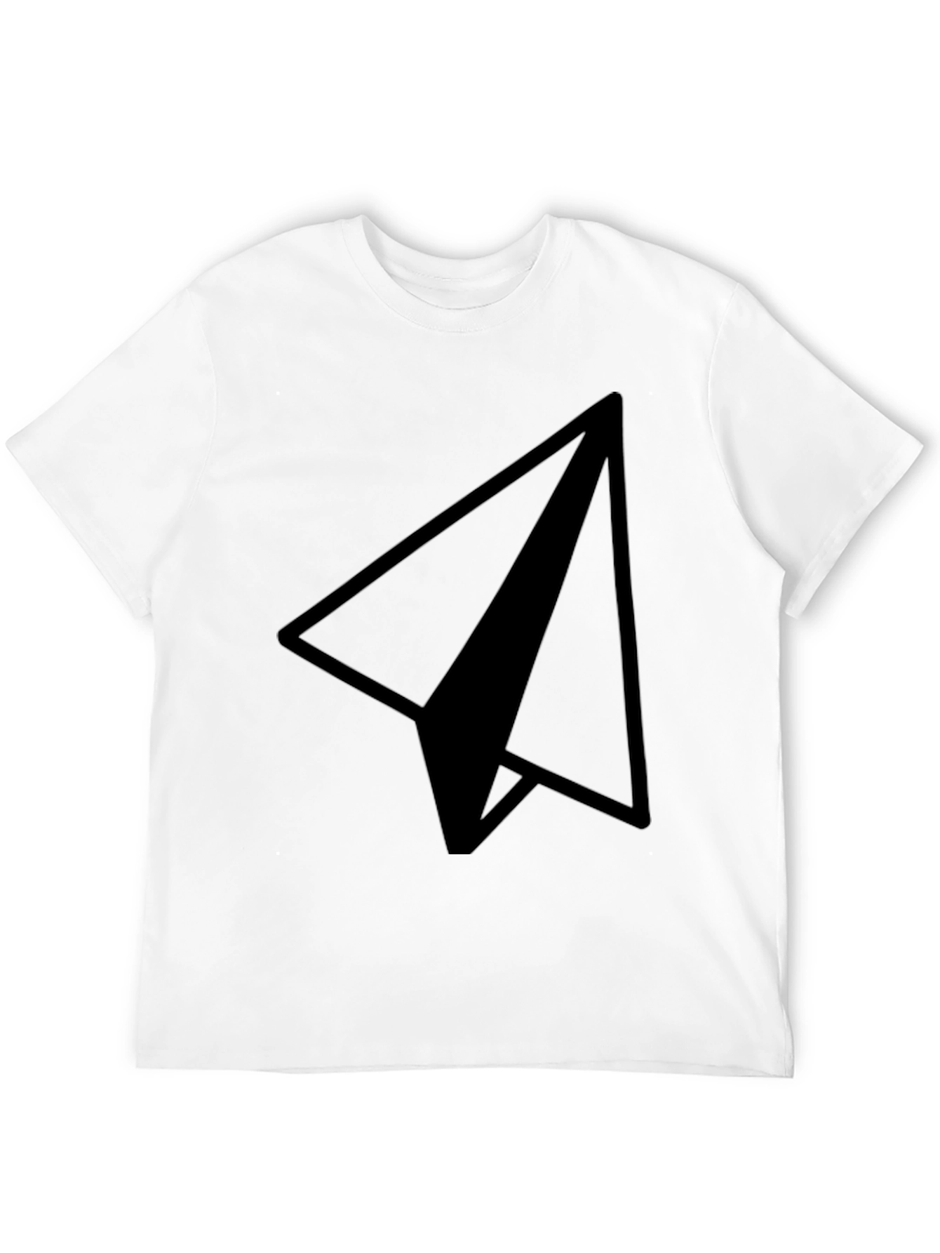 Black Paper Plane Graphic Tee - Modern Style