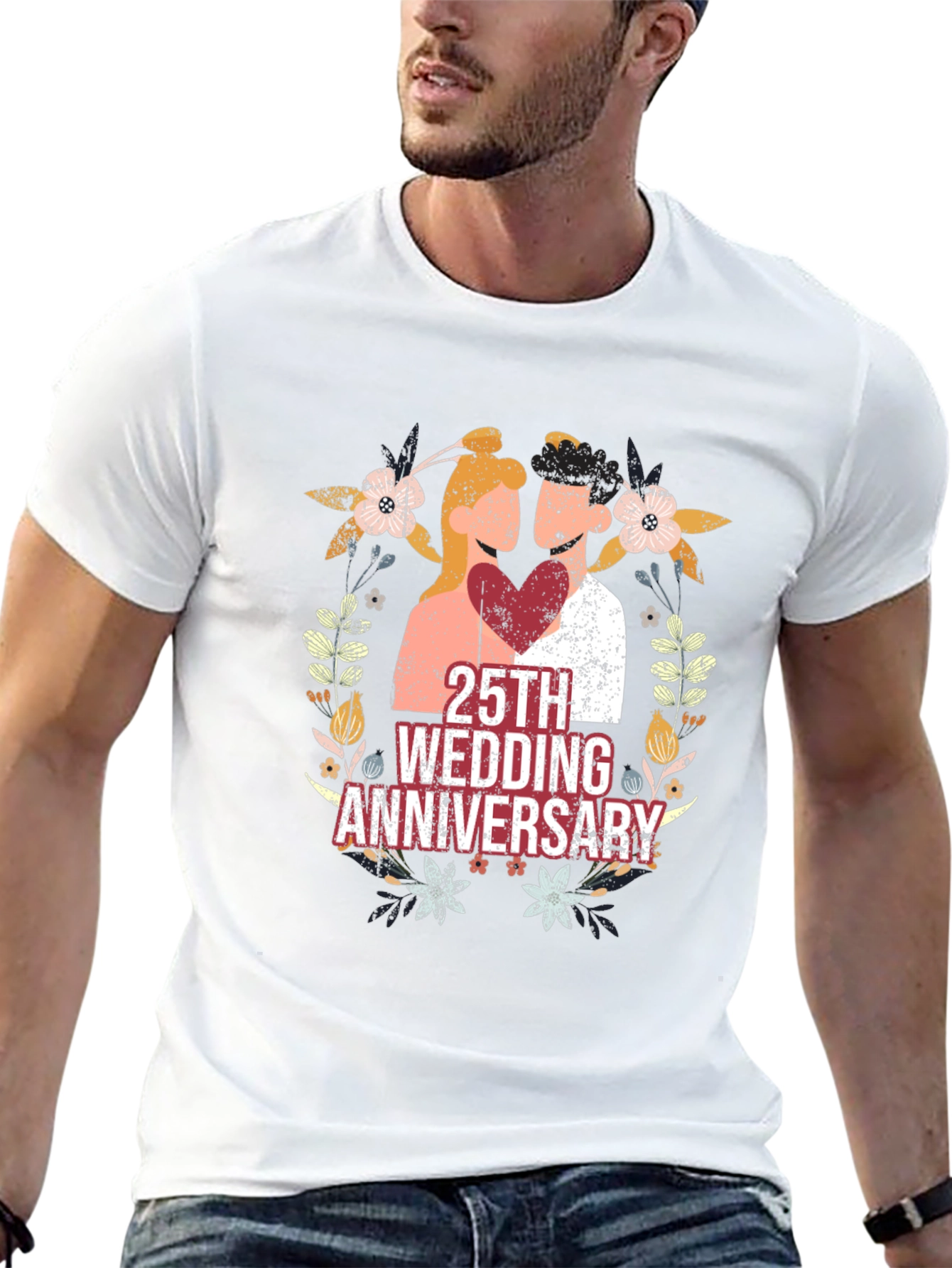 25th Wedding Anniversary Graphic Tee
