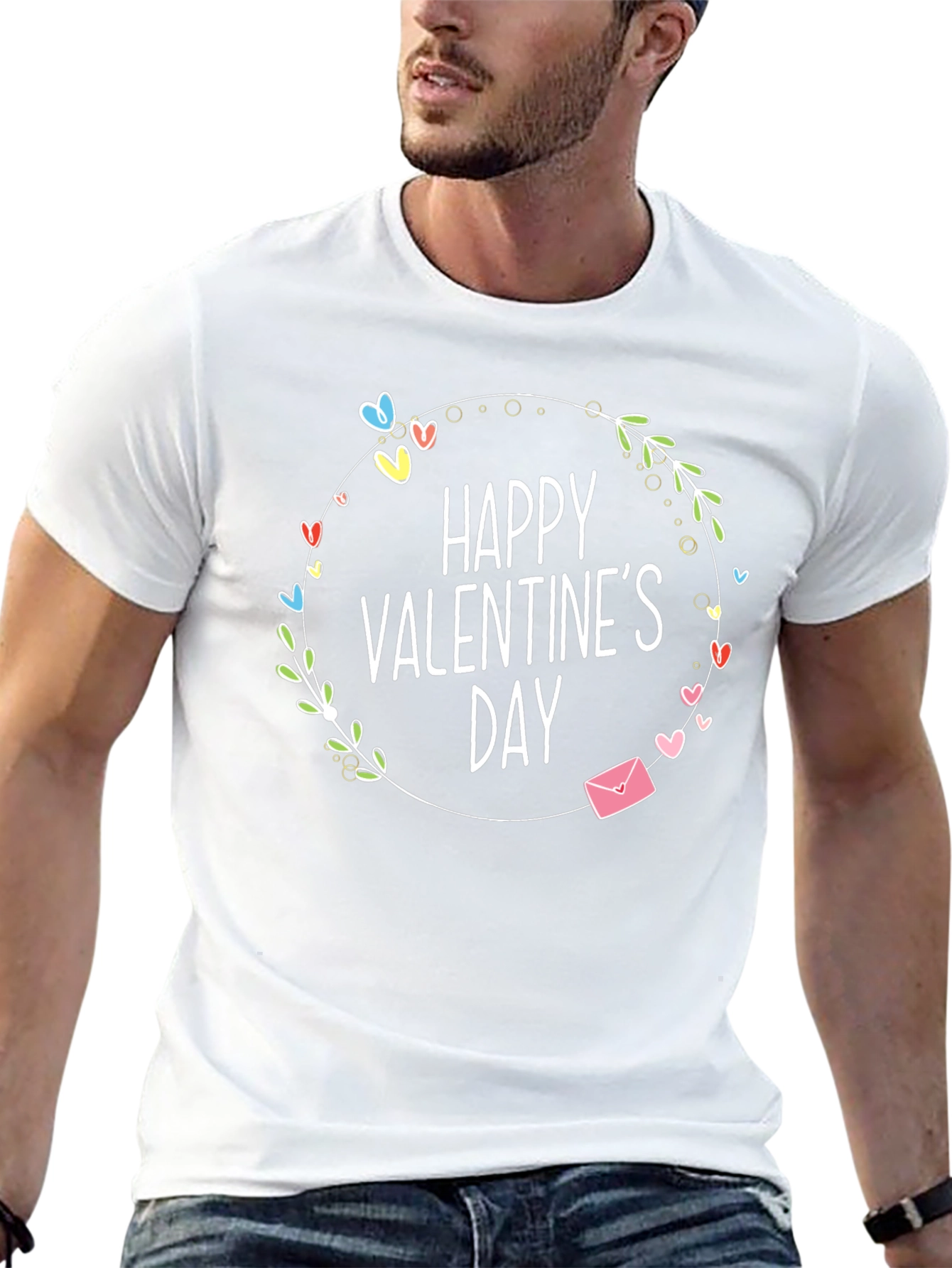 Happy Valentines Day T-Shirt - Black