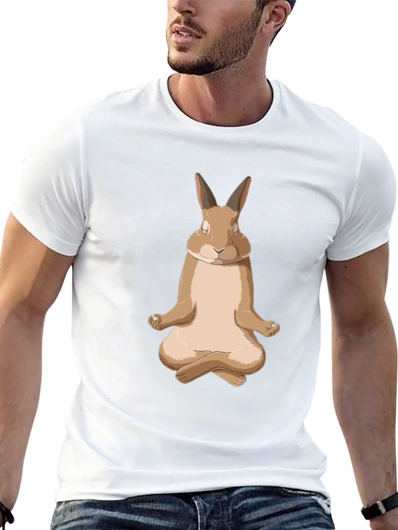 Meditating Rabbit Graphic Tee