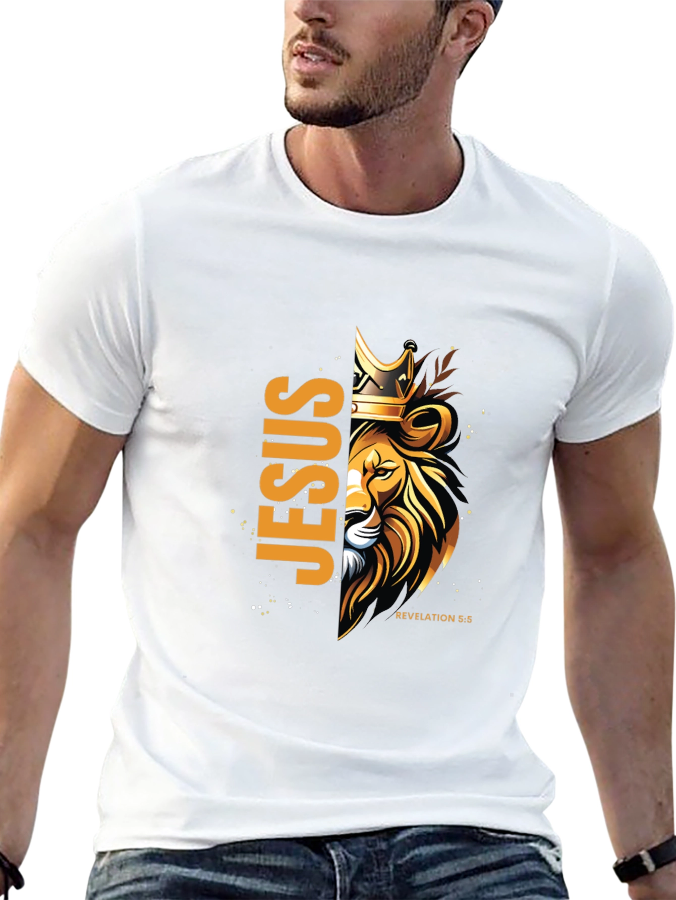 Jesus Lion Crown Graphic Tee