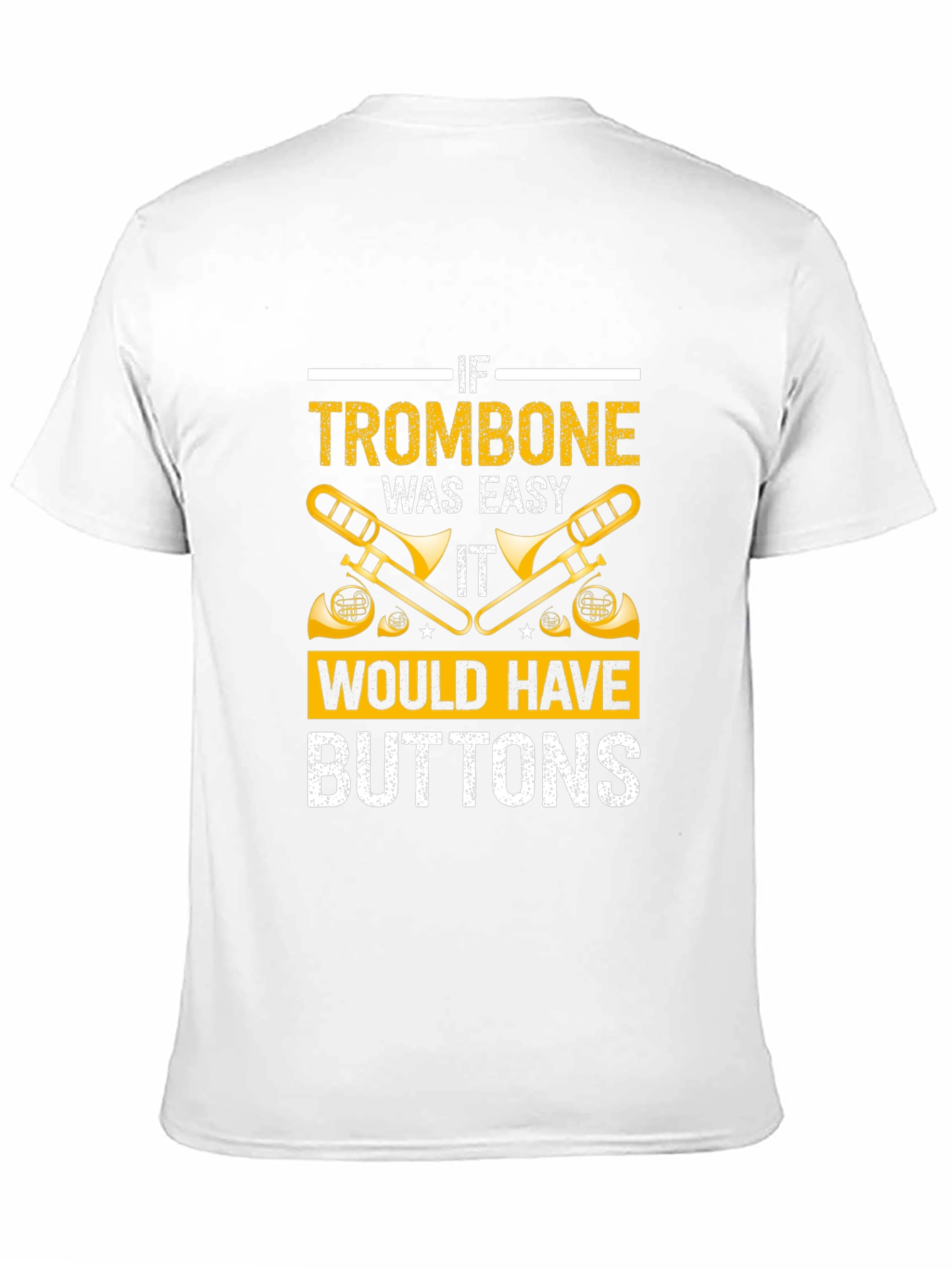 Trombone Easy Buttons T-Shirt - Musician Gift