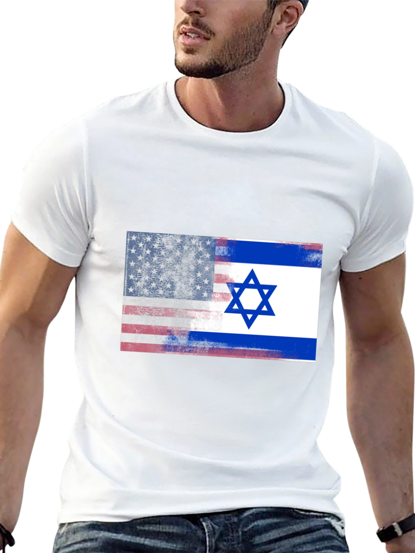 USA & Israel Flag Graphic T-Shirt