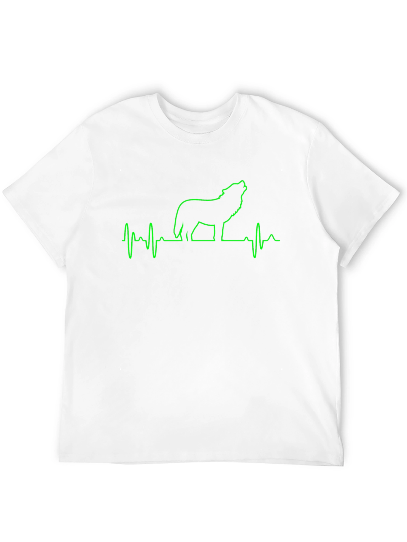 Wolf Heartbeat T-Shirt - Black Graphic Tee