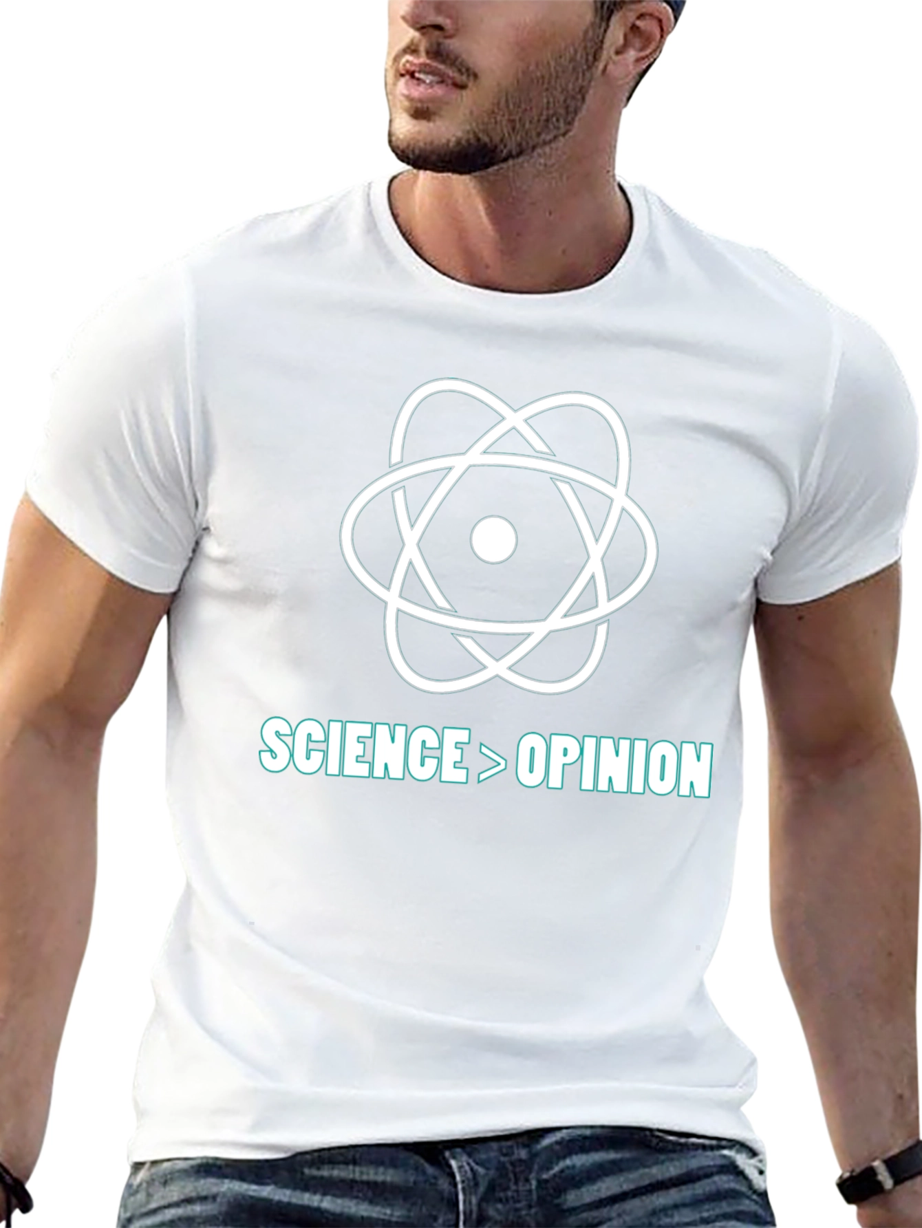 Science Over Opinion T-Shirt - Black Cotton Blend