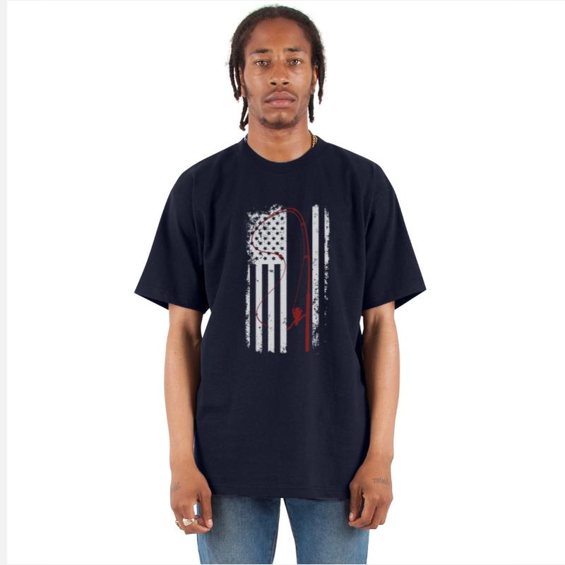 Fishing - United States flag T-shirt