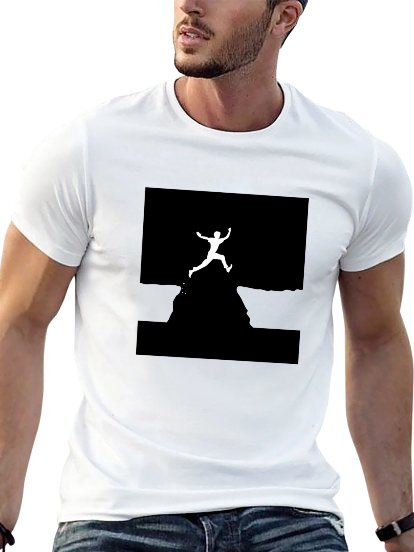 Cliff Jumper Graphic Tee - Black Cotton T-Shirt