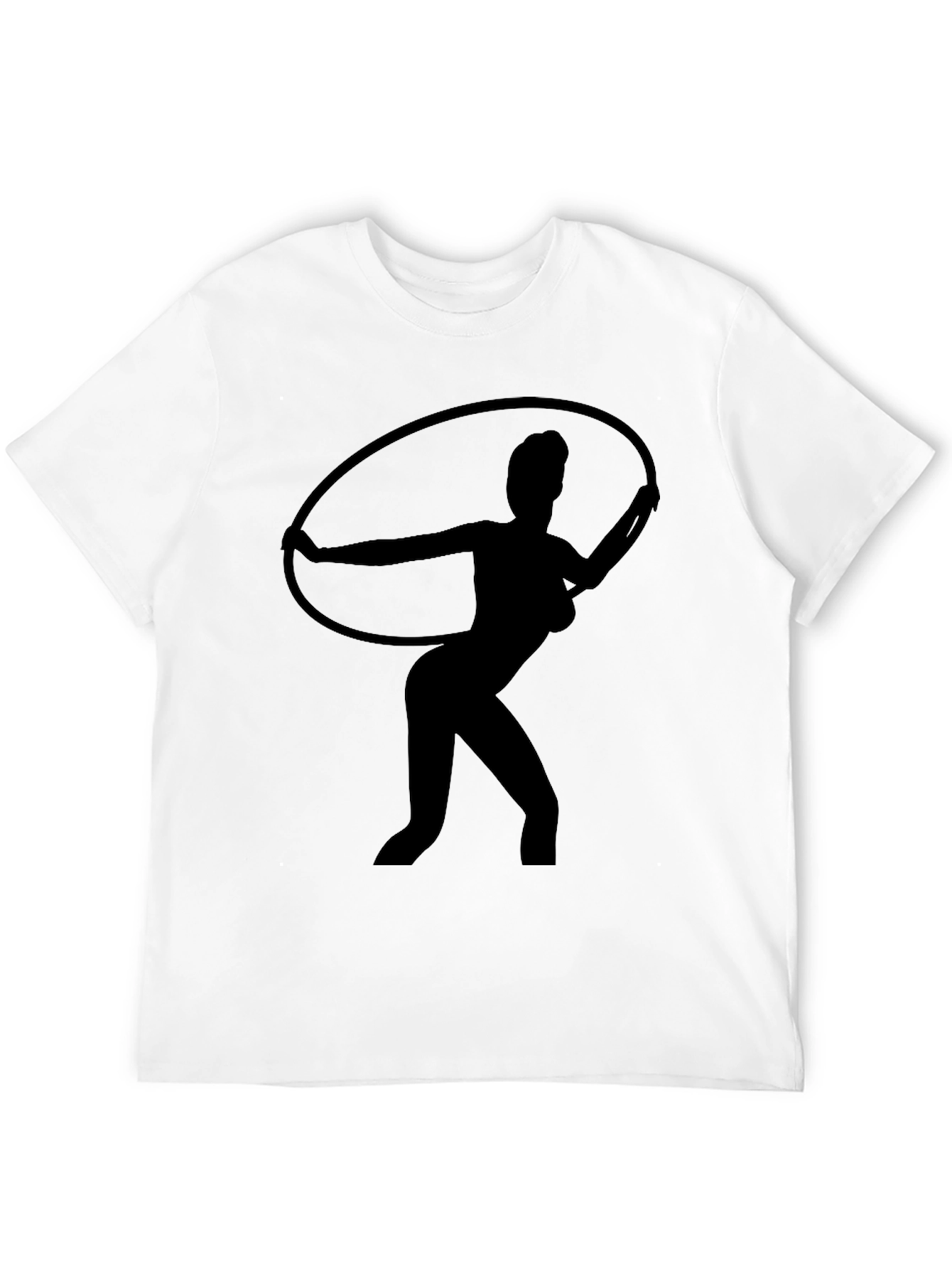 Hula Hoop Silhouette Graphic T-Shirt