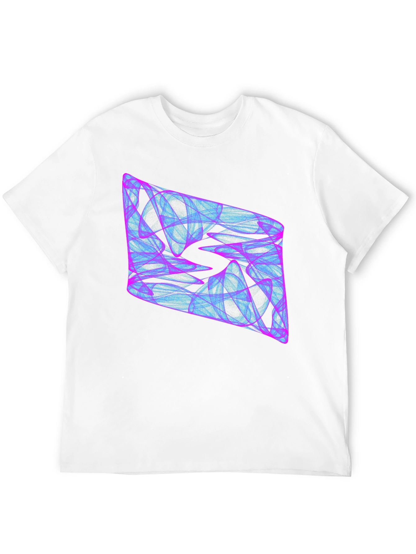 Abstract Geometric Graphic Print Black T-Shirt