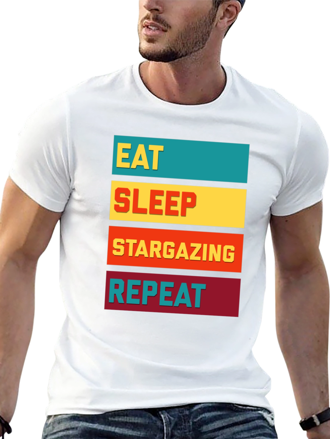 Eat Sleep Stargazing Repeat Graphic Tee