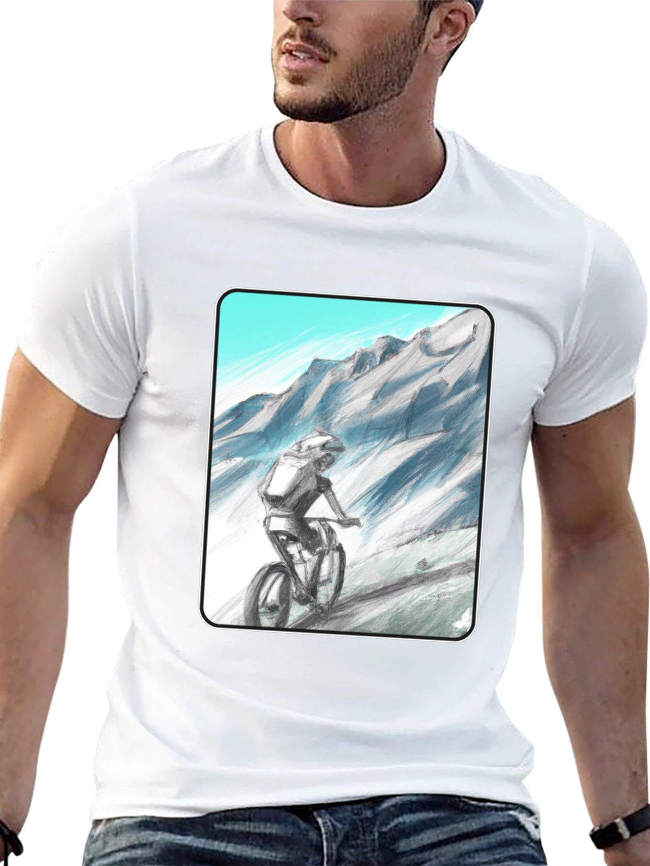 Mountain Biker Graphic Tee - Adventure Awaits!