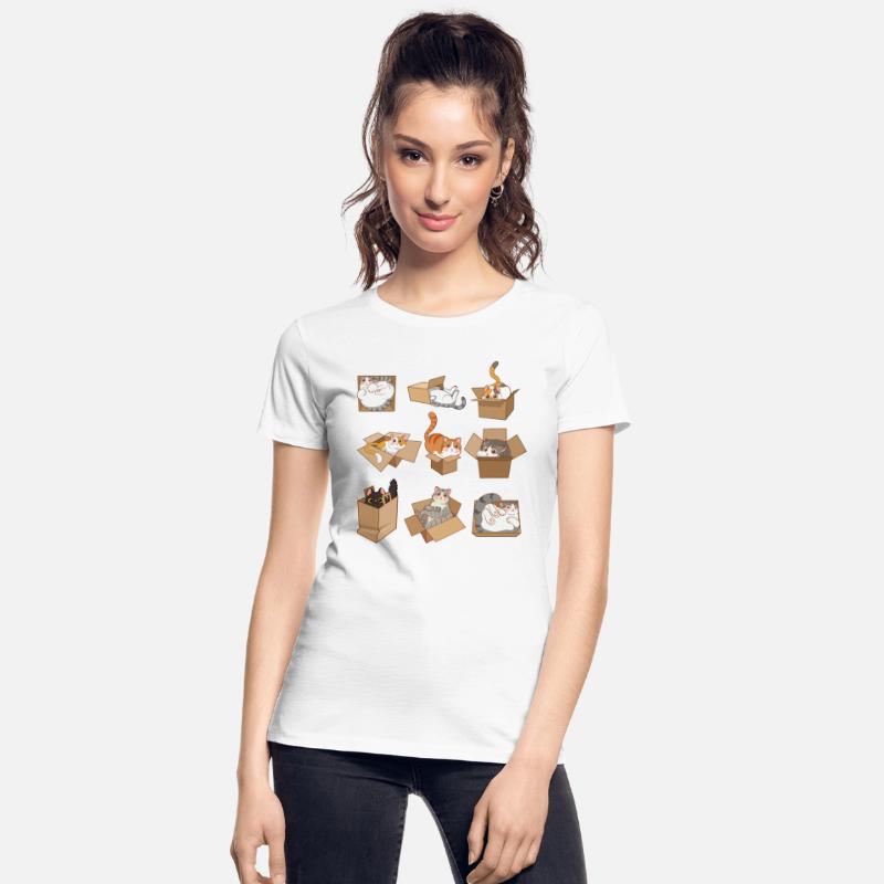 Funny Cats in Boxes Illustration