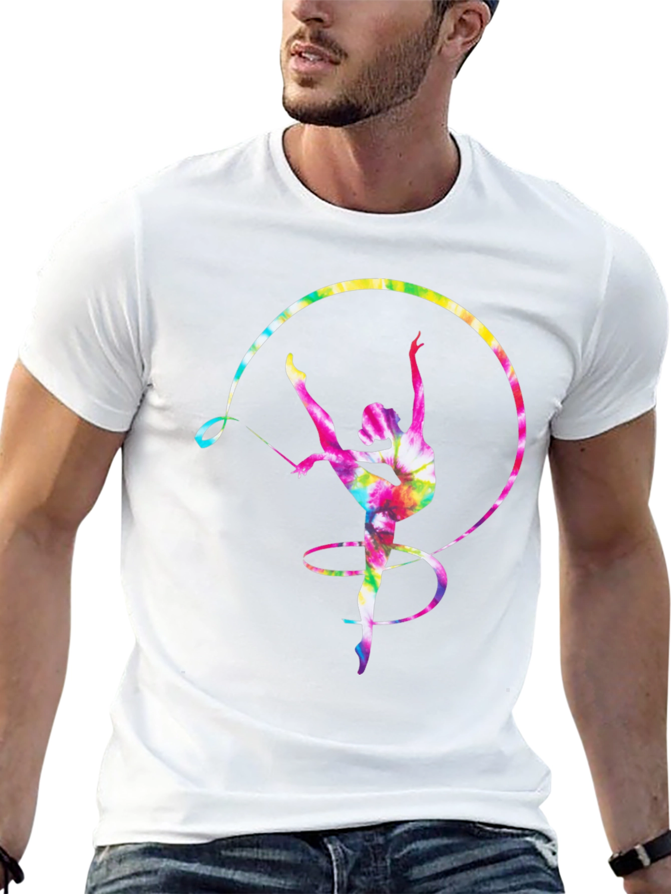 Gymnastics Tie-Dye Graphic T-Shirt