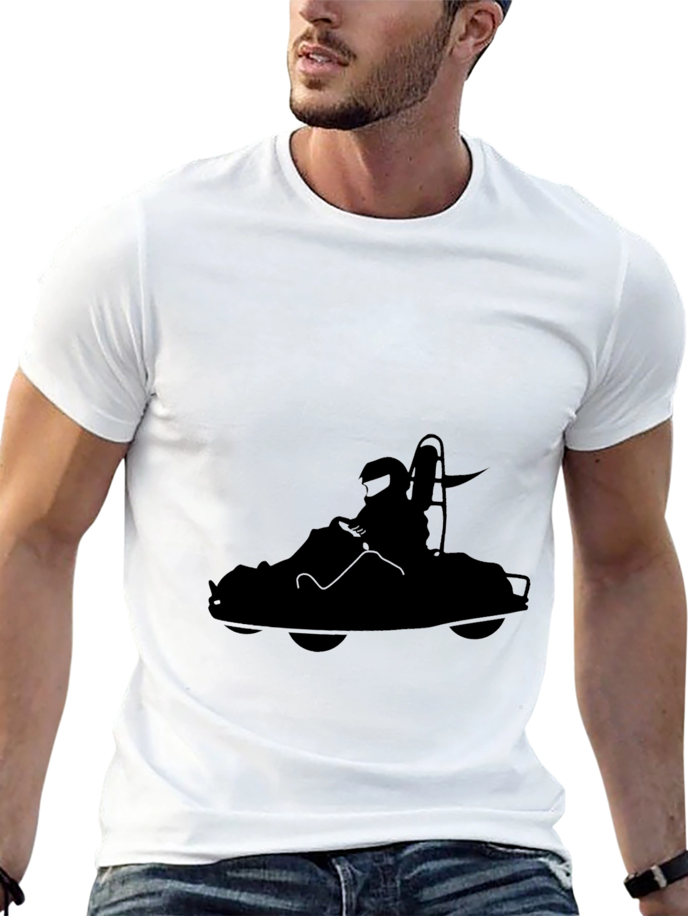 Black Kart Racer Graphic Tee