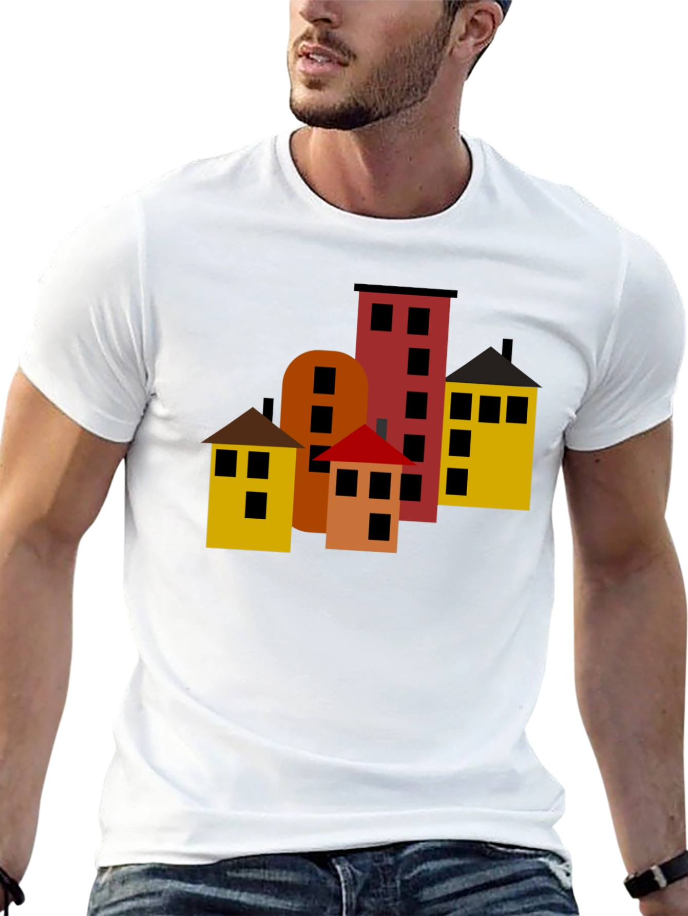 Cityscape Graphic Tee - Modern Urban Design