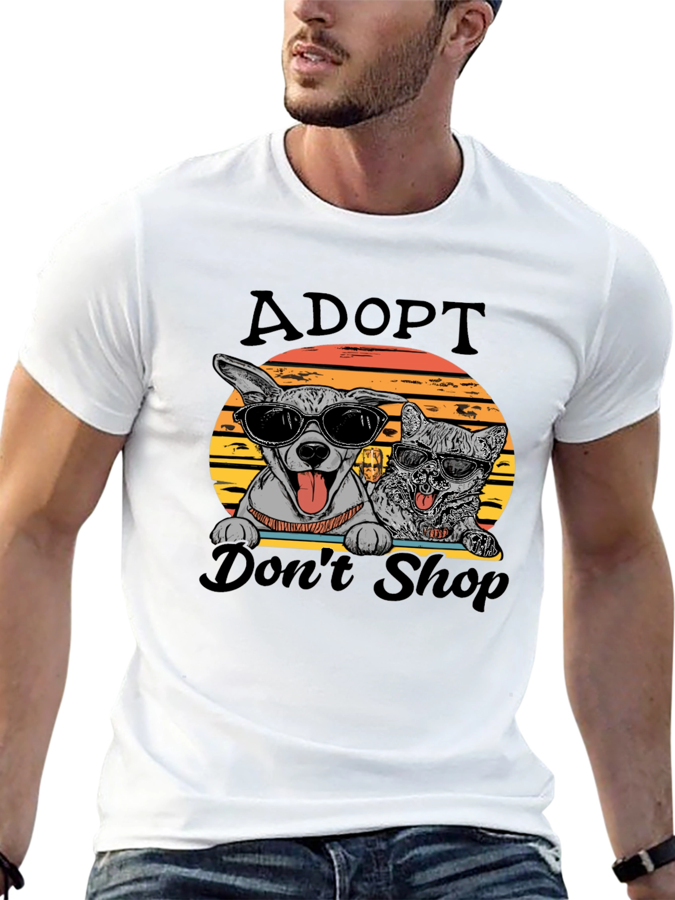 Adopt Dont Shop Graphic T-Shirt