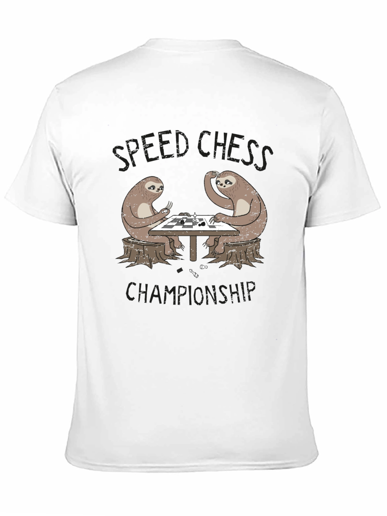 Sloth Speed Chess Championship Graphic T-Shirt