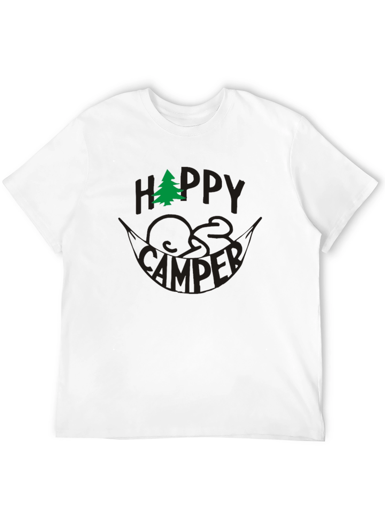 Happy Camper Black Graphic Tee