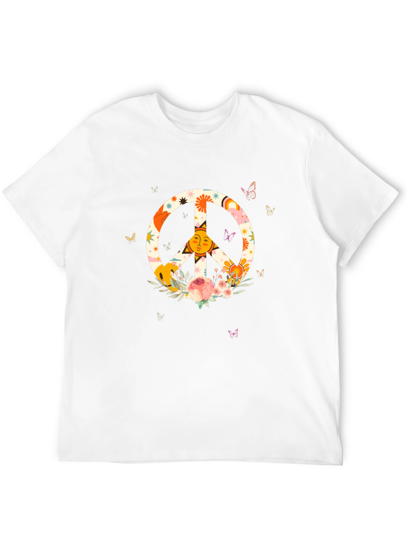 Peace Sign Graphic Tee - Retro Style