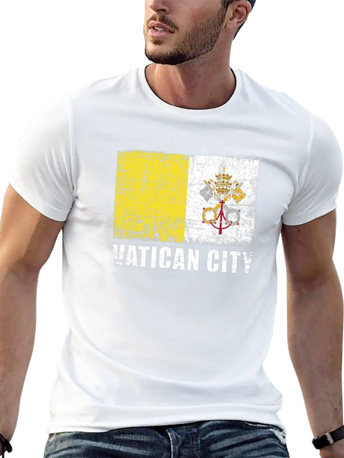 Vatican City Flag Graphic T-Shirt