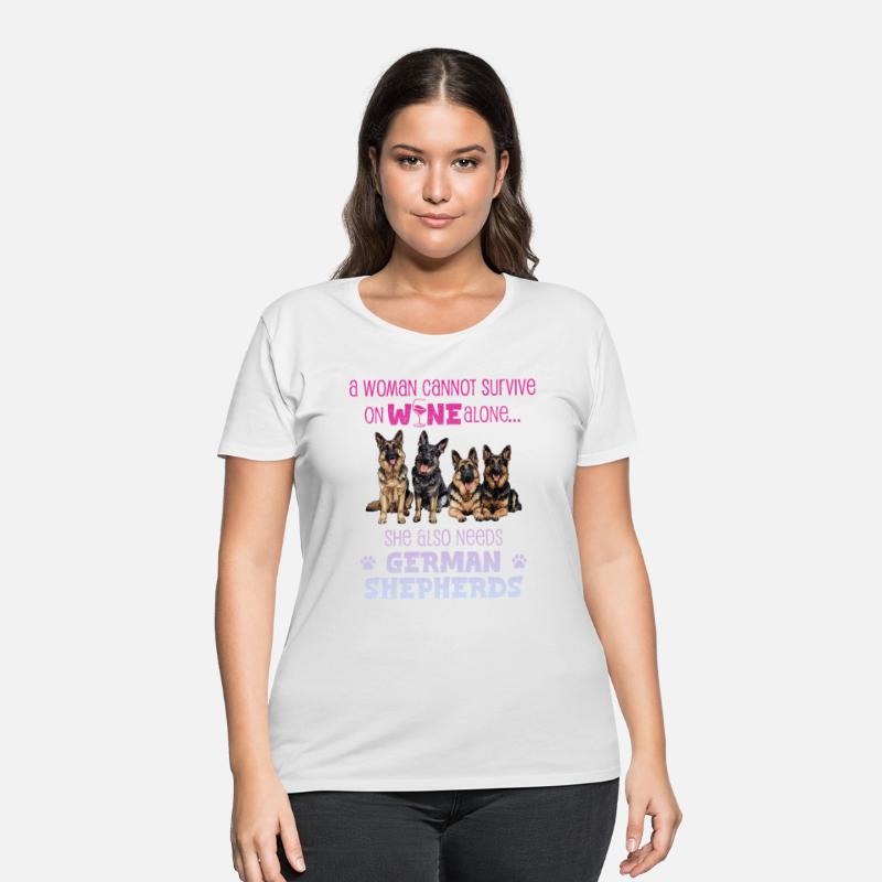 German Shepherd WOMAN CANNOT SURVIVE ON WINE