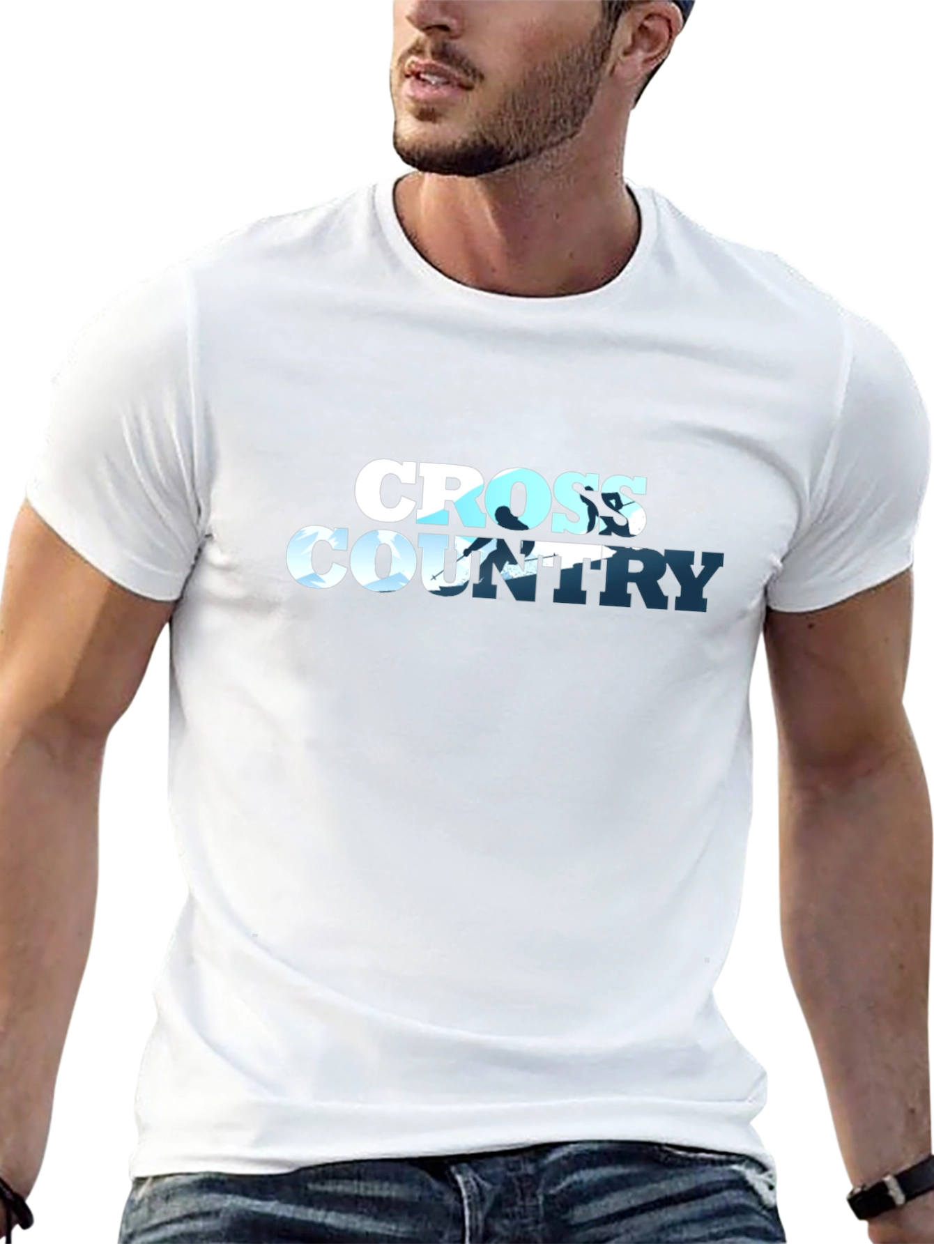 Cross Country Running Graphic Tee - Black