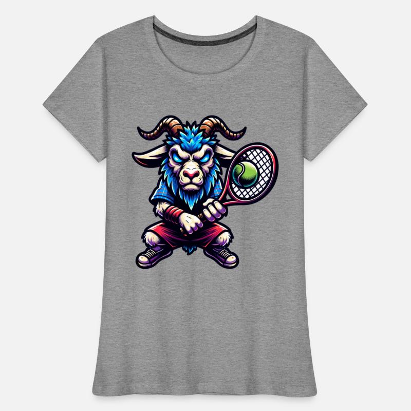 Goat Tennis Player Court Match Design