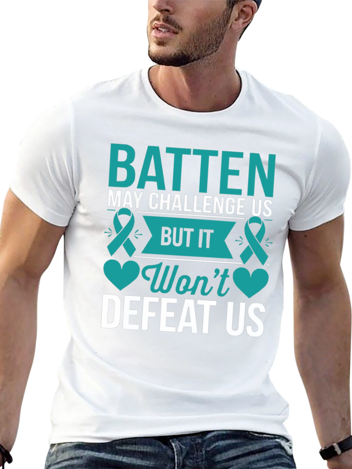 Batten Wont Defeat Us Awareness T-Shirt