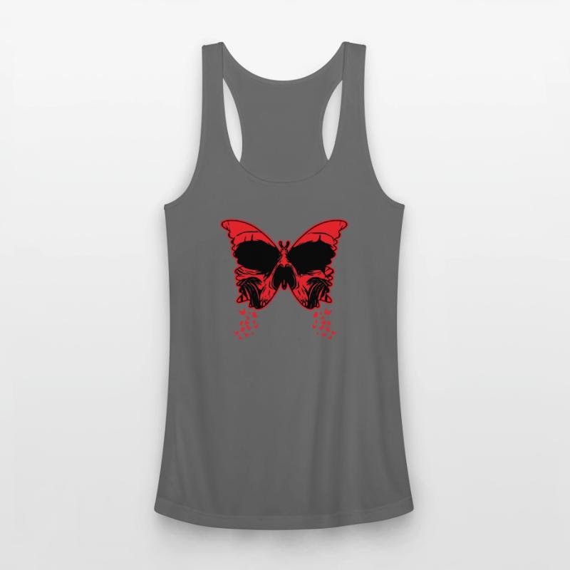 Gothic Butterfly Skull Bones Skeleton Death Grave