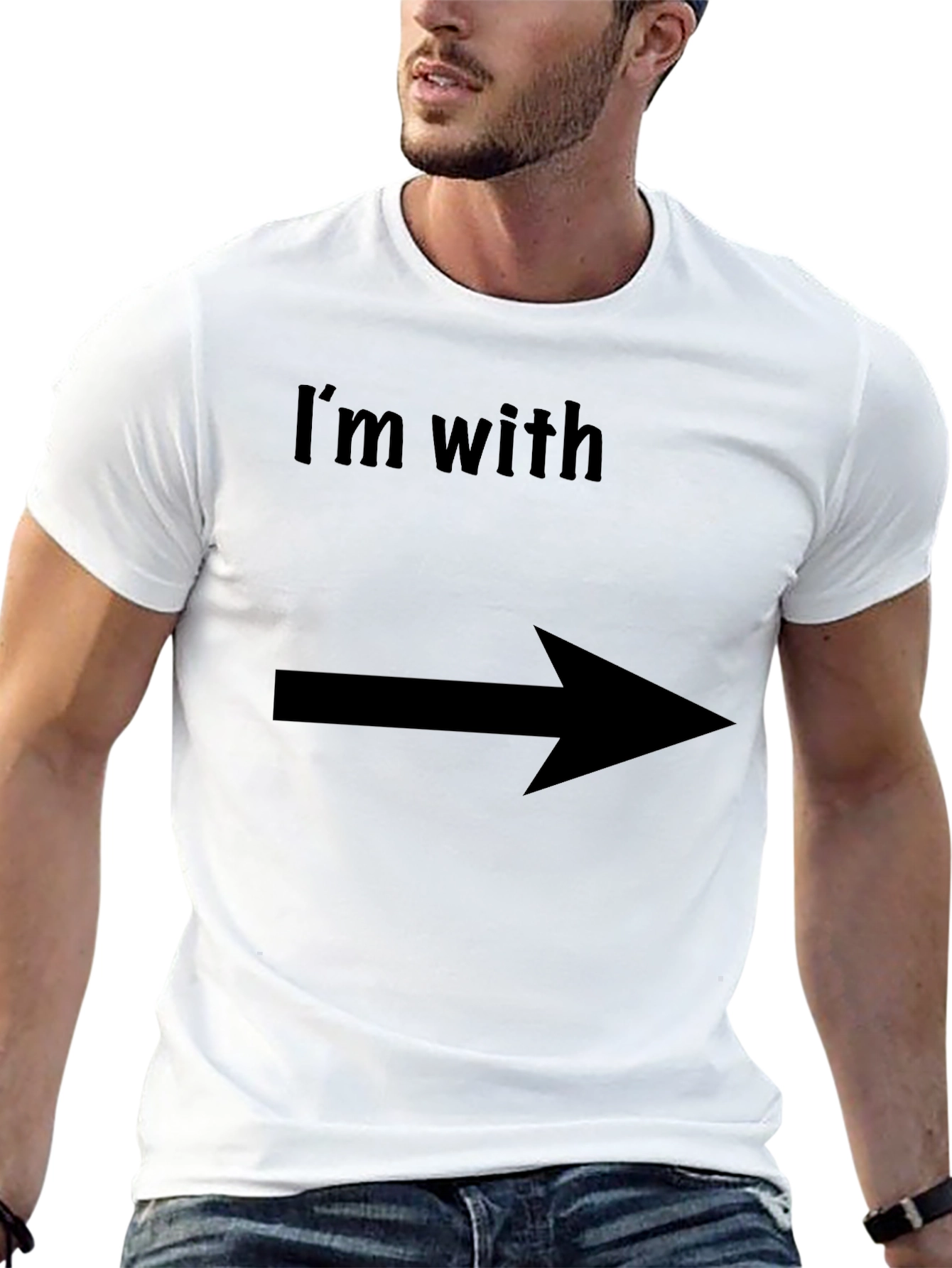 Im With Arrow T-Shirt - Funny Graphic Tee