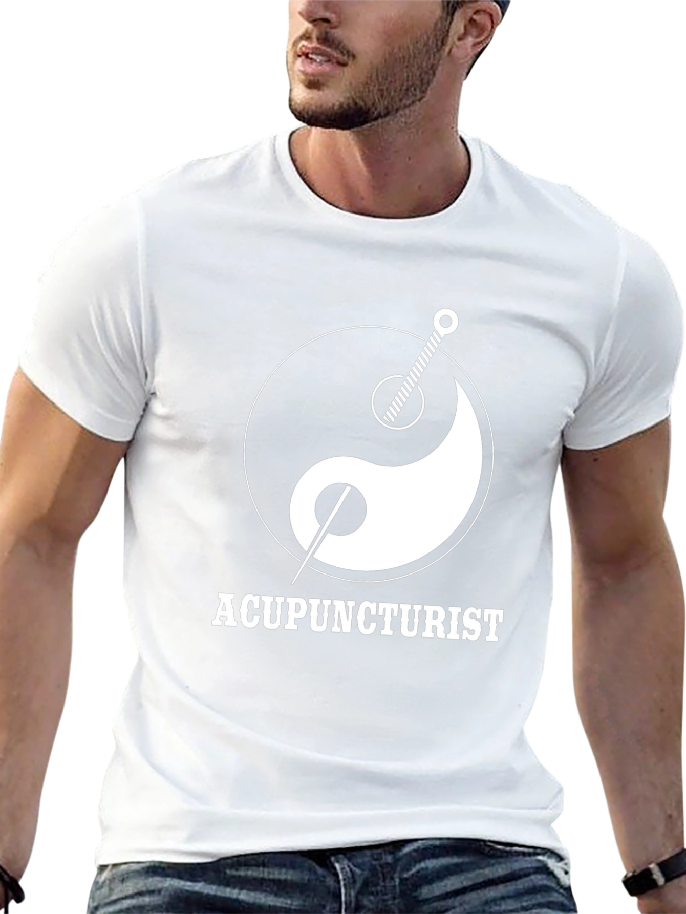 Acupuncturist Yin Yang T-Shirt - Black
