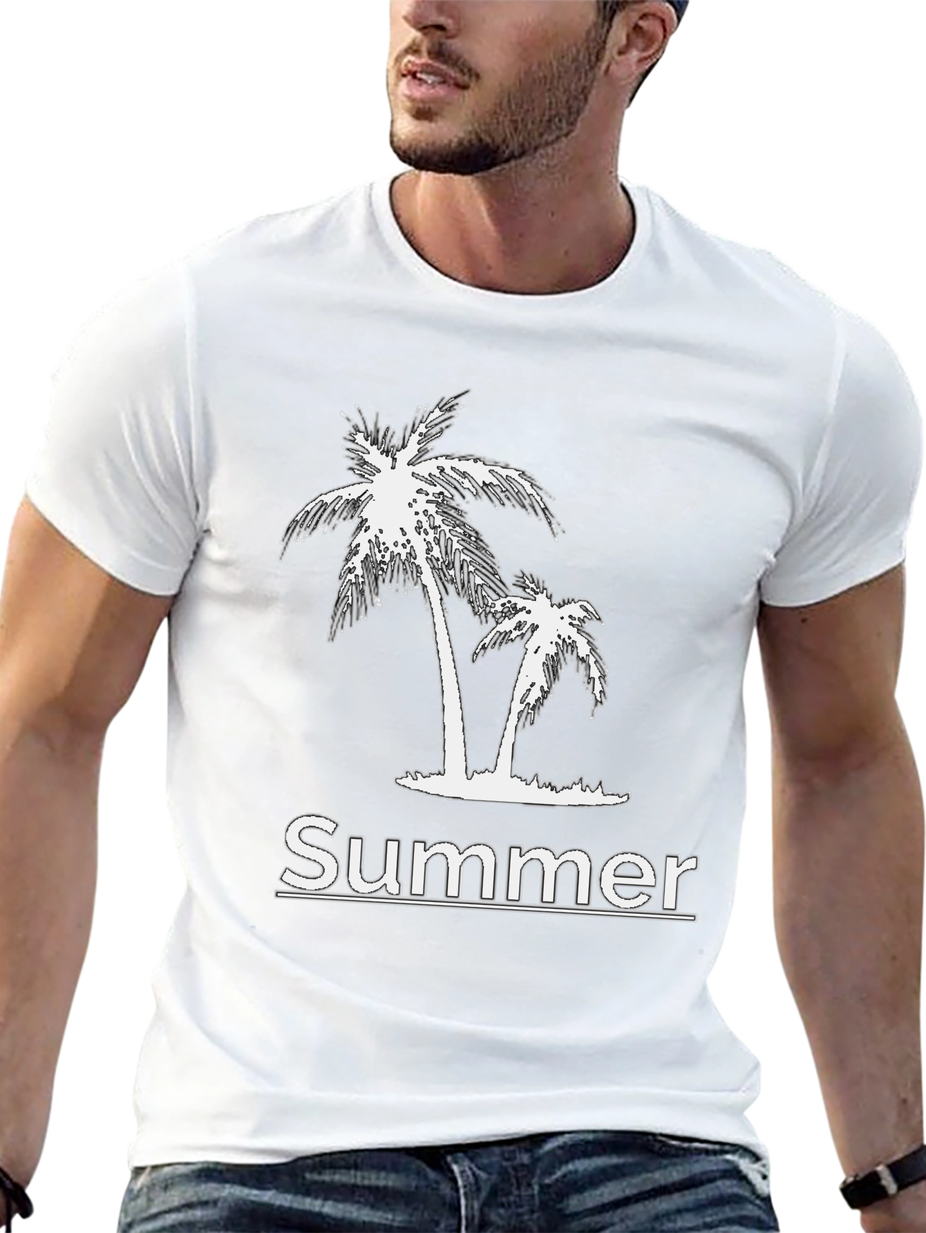 Summer Vibes Black Graphic Tee