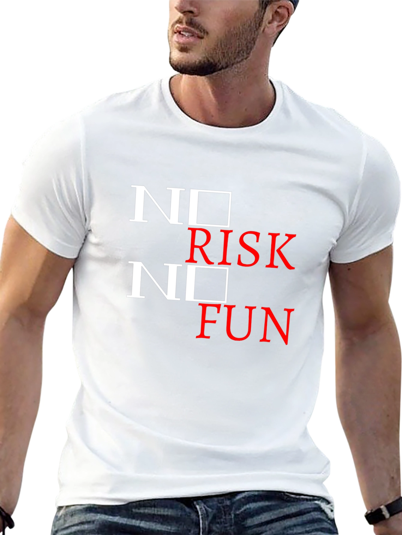 No Risk No Fun Graphic Tee - Black