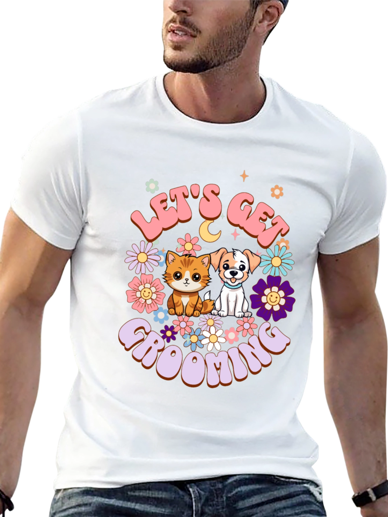 Lets Get Grooming Black T-Shirt