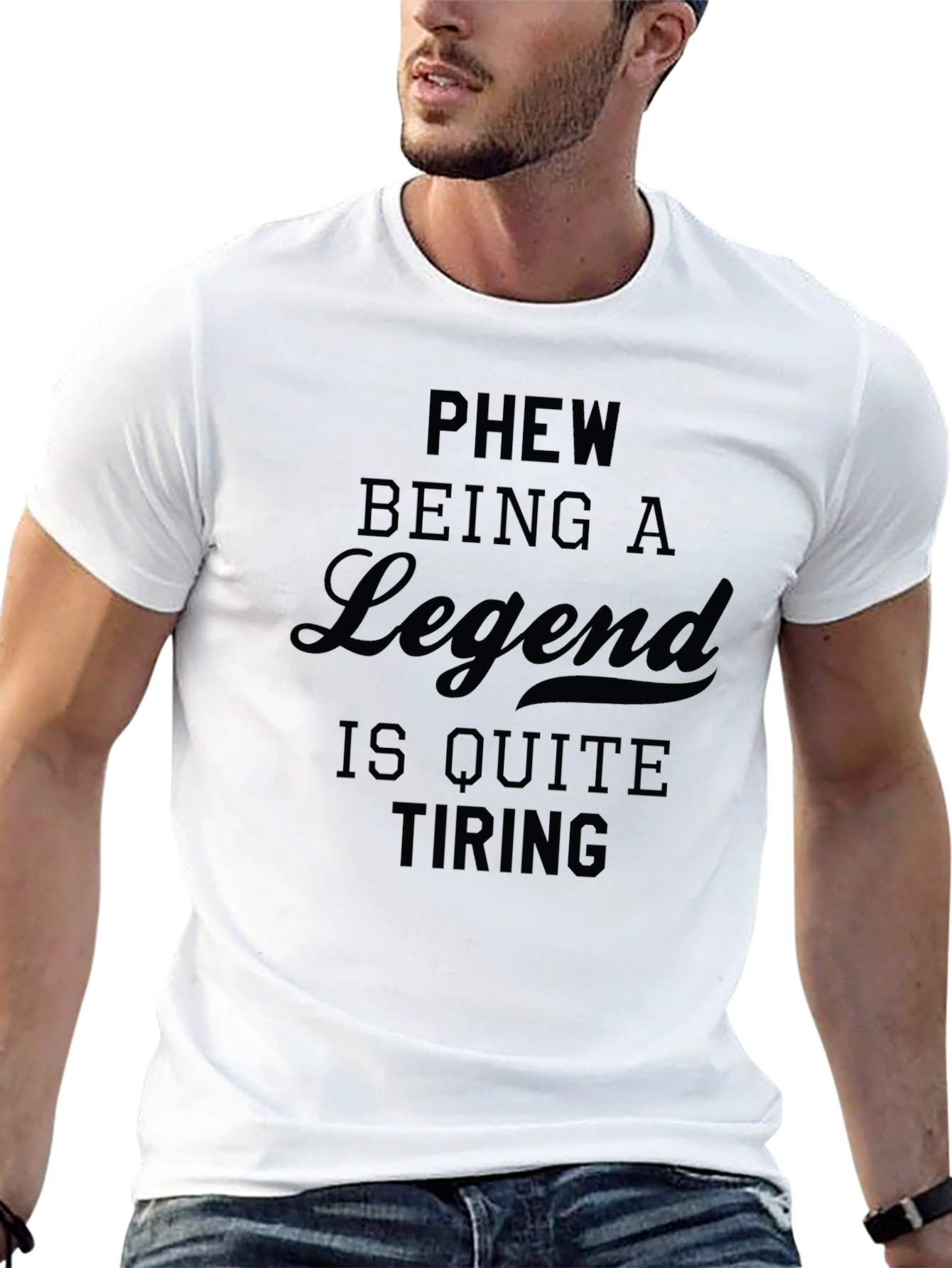 Phew Legend Black Cotton Graphic T-Shirt