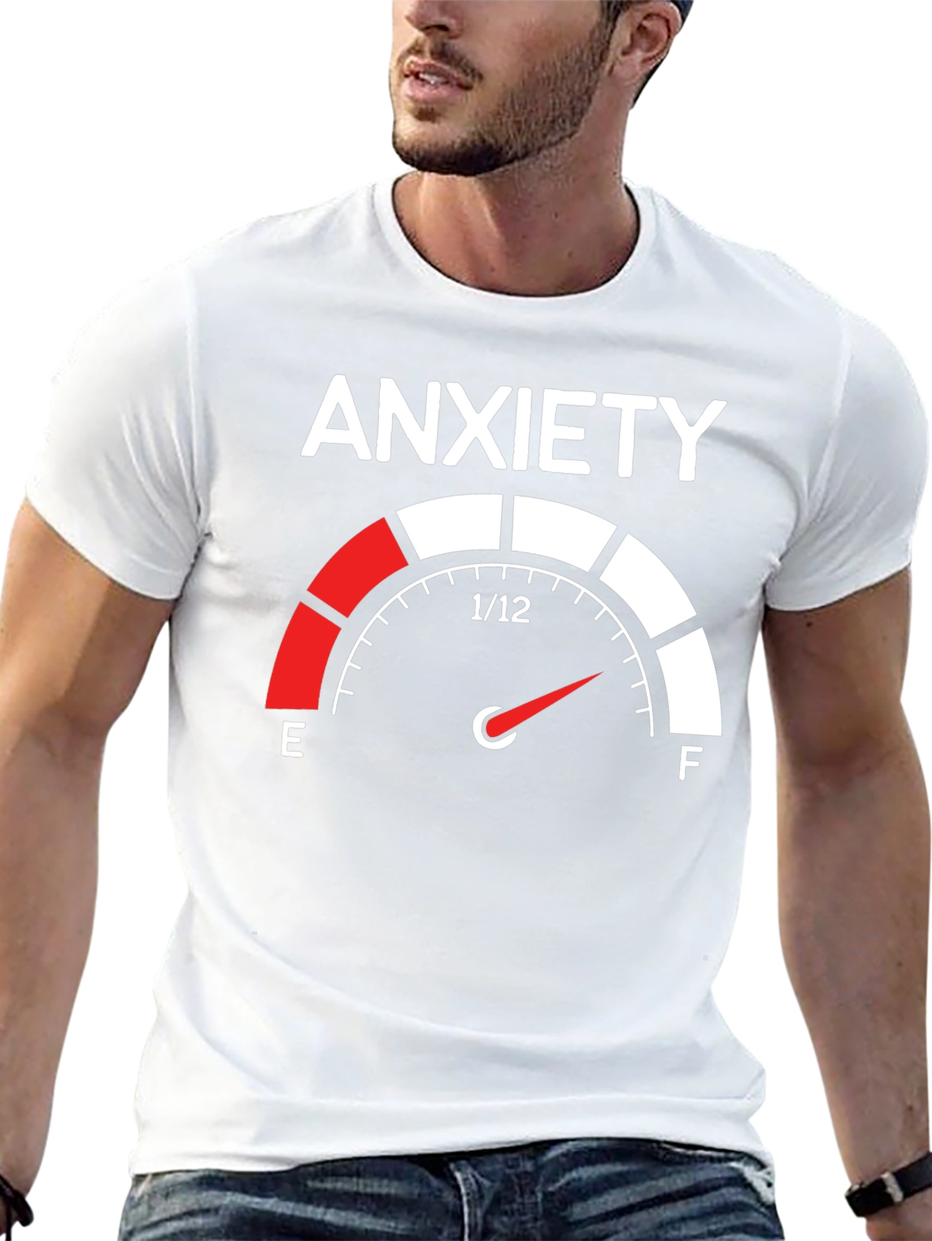 Anxiety Gauge T-Shirt - Black Cotton Tee