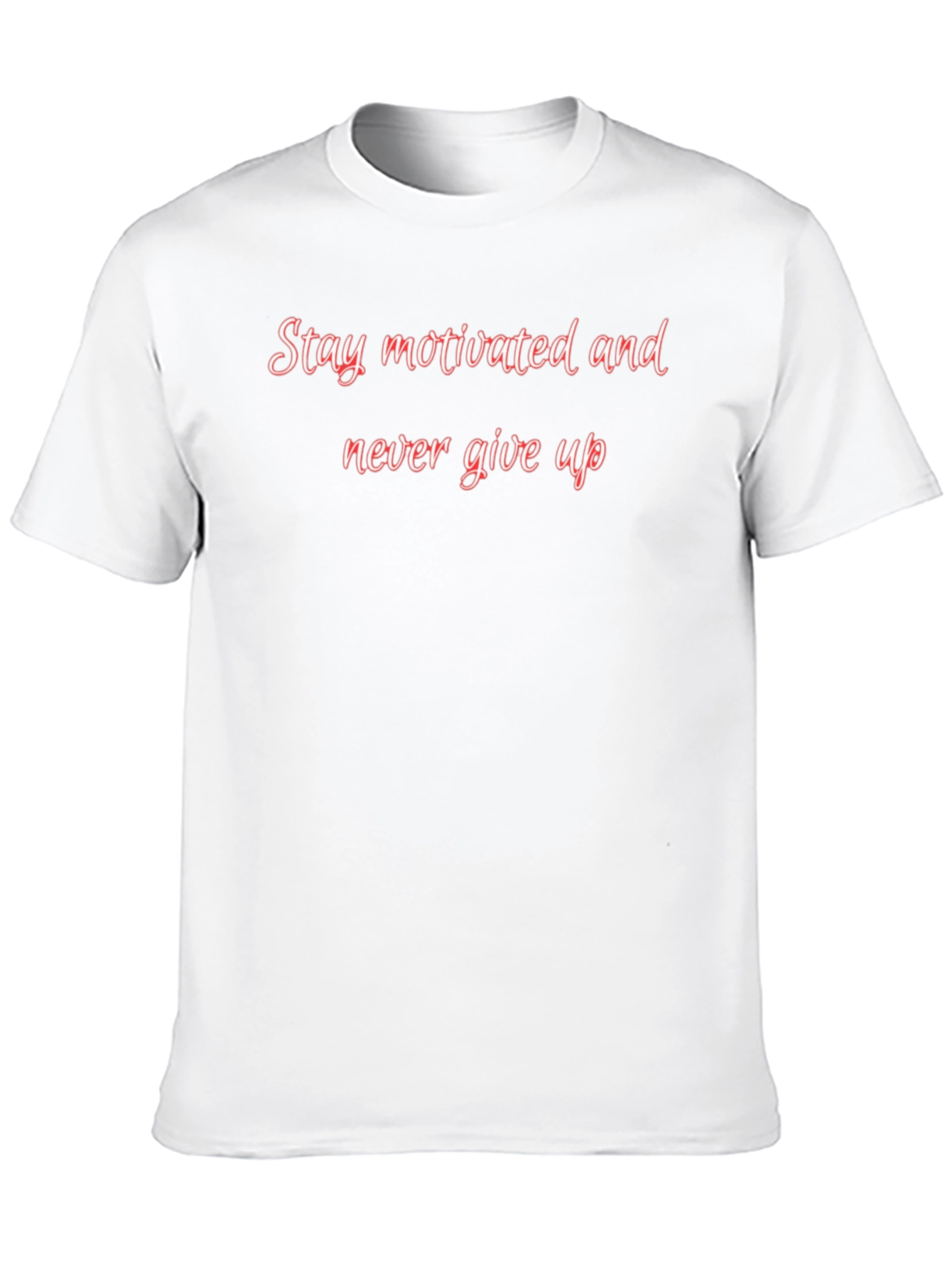 Motivational Black T-Shirt: Stay Motivated & Never Give Up