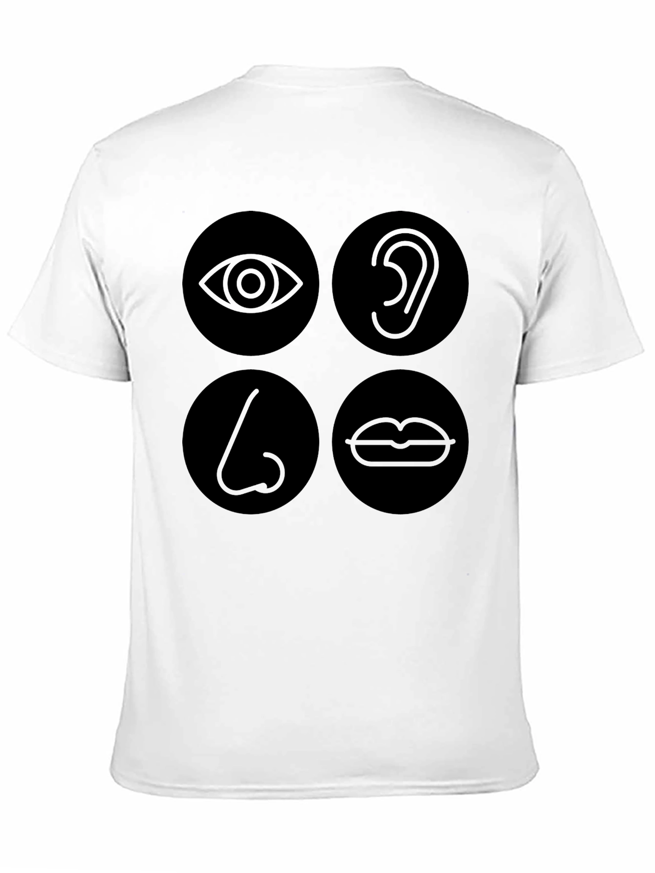 Senses Graphic Print Black T-Shirt