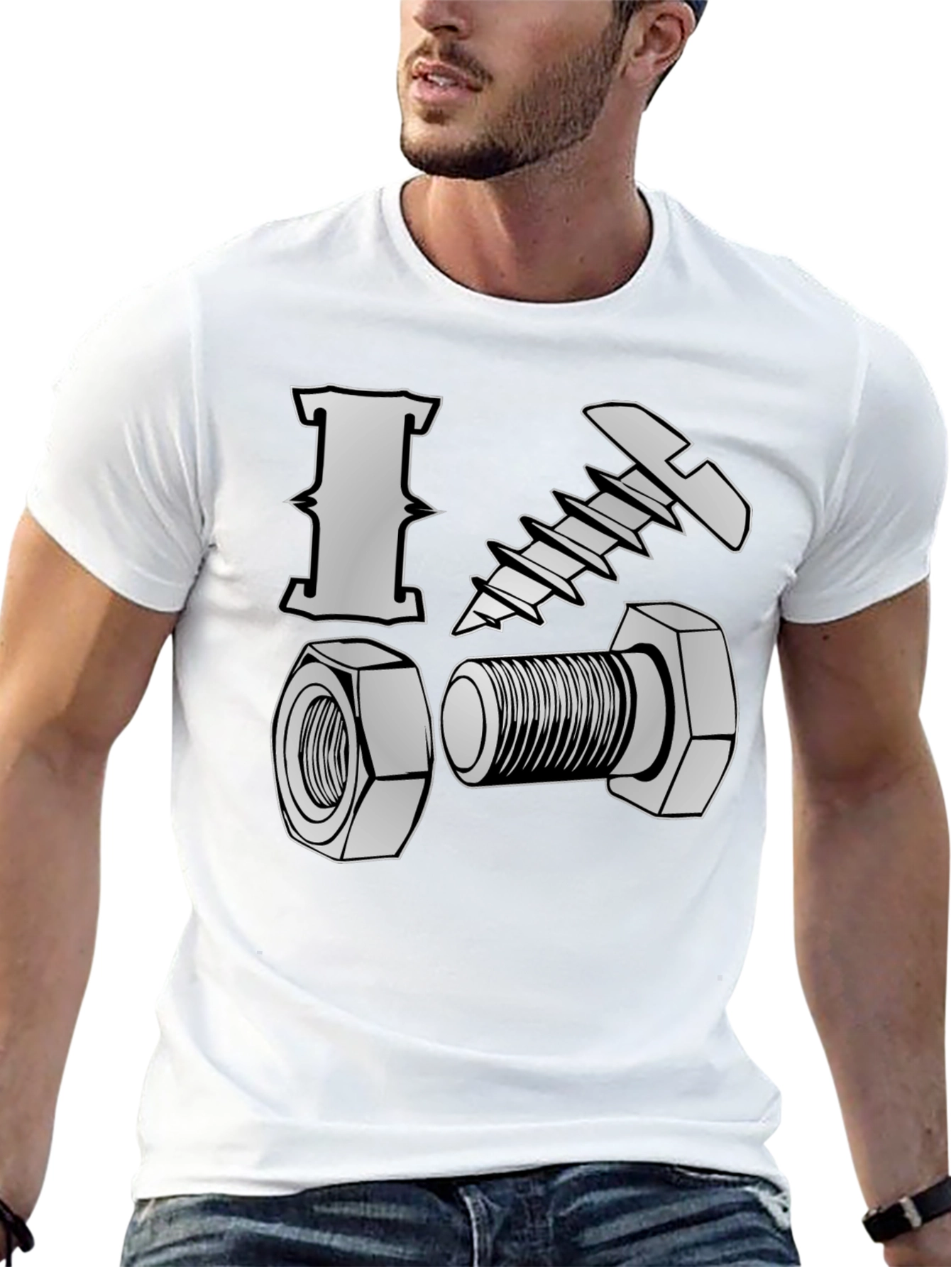 I Heart Nuts & Bolts T-Shirt - Black