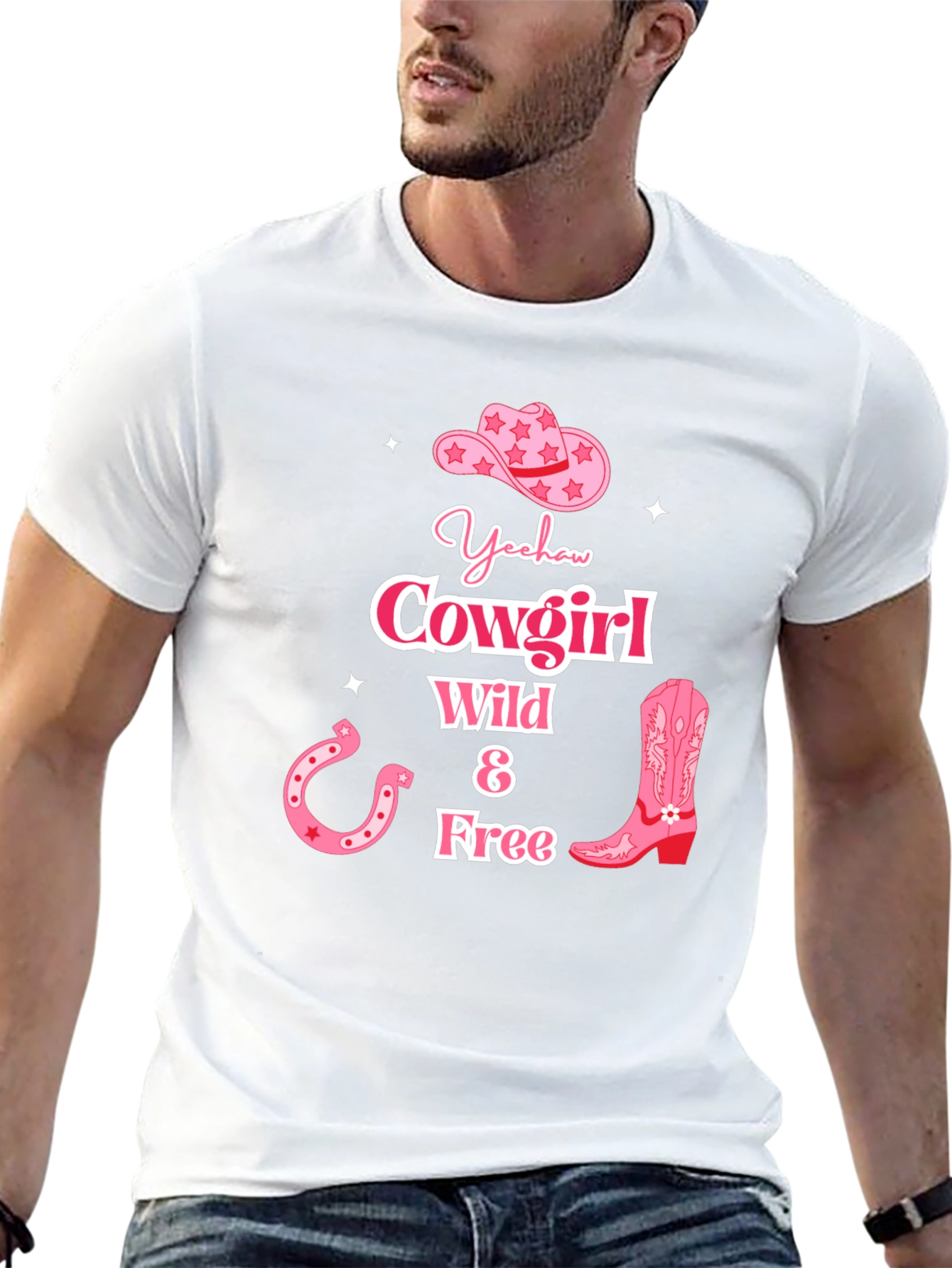 Yeehaw Cowgirl Graphic Tee - Wild & Free