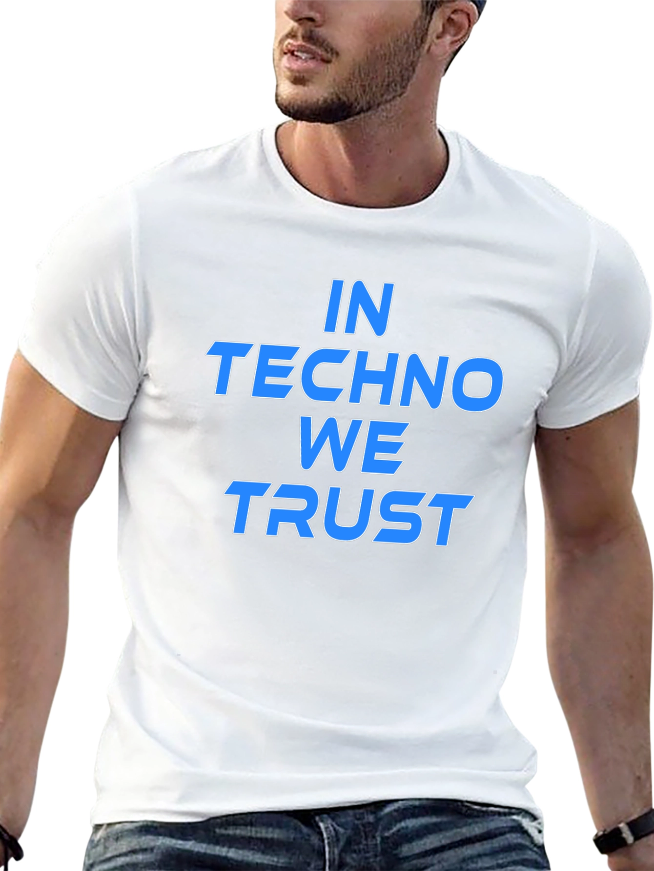 In Techno We Trust Graphic Tee - Black