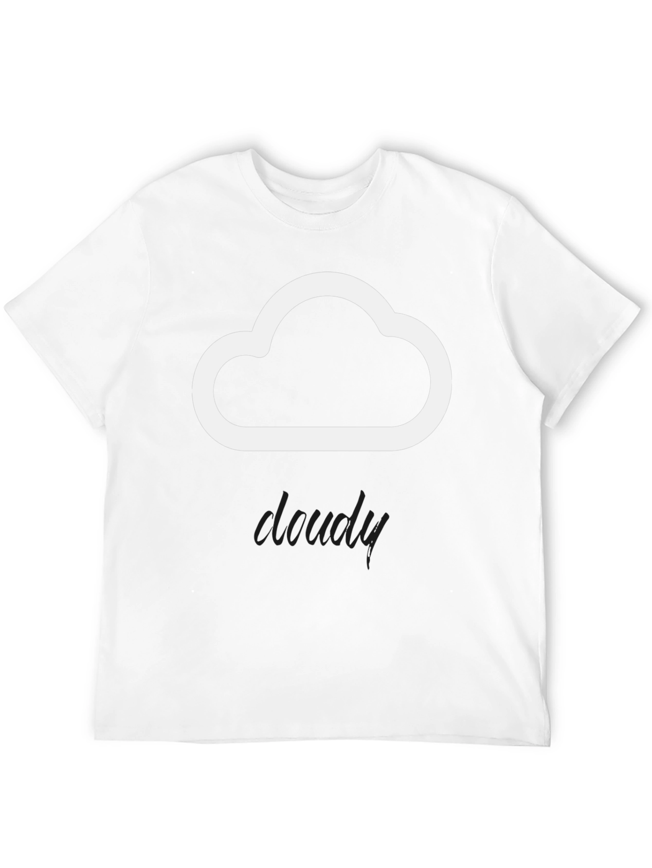 Cloudy Graphic T-Shirt | Black Cotton Blend Tee