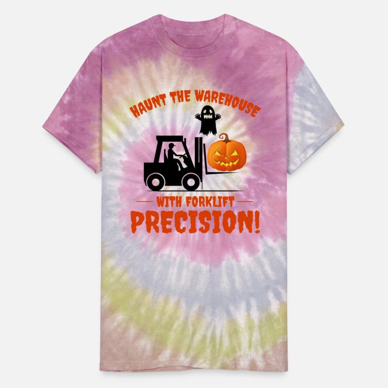 Halloween Ghost Forklift Operator Heavy Equipment