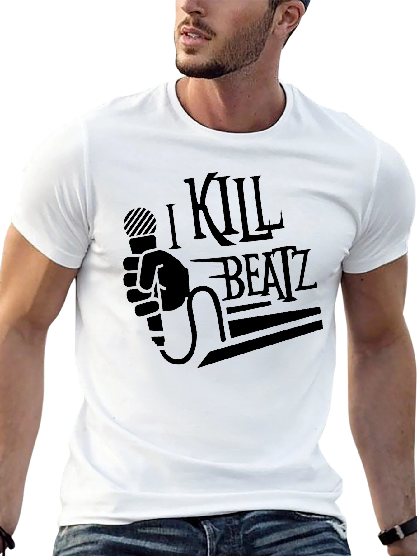 I Kill Beatz Black Graphic Tee