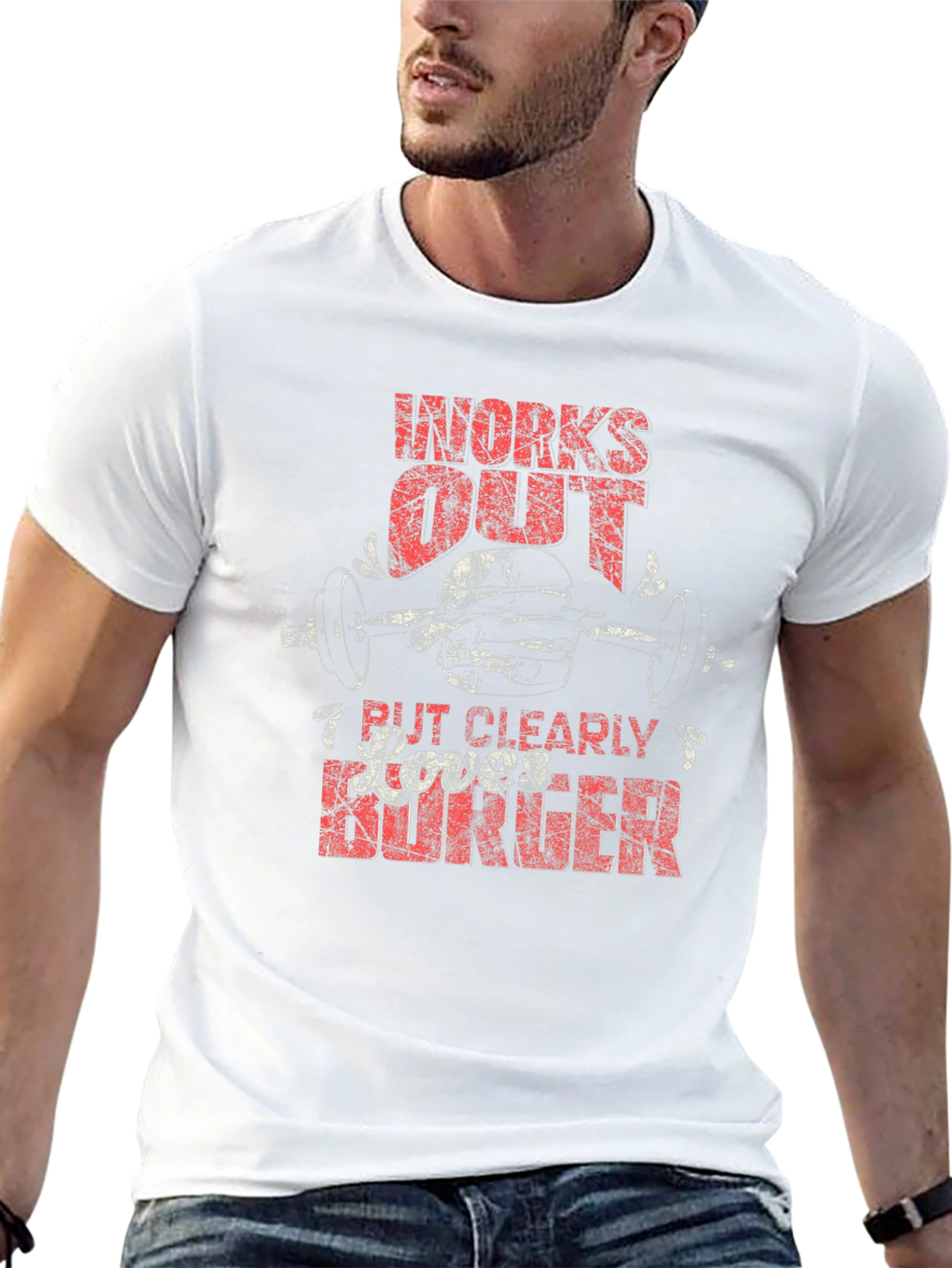 Workout & Burger T-Shirt - Funny Gym Tee