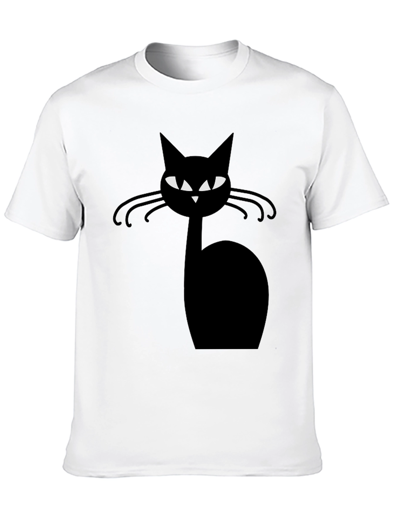 Cool Cat Graphic Tee - Black Cotton Comfort
