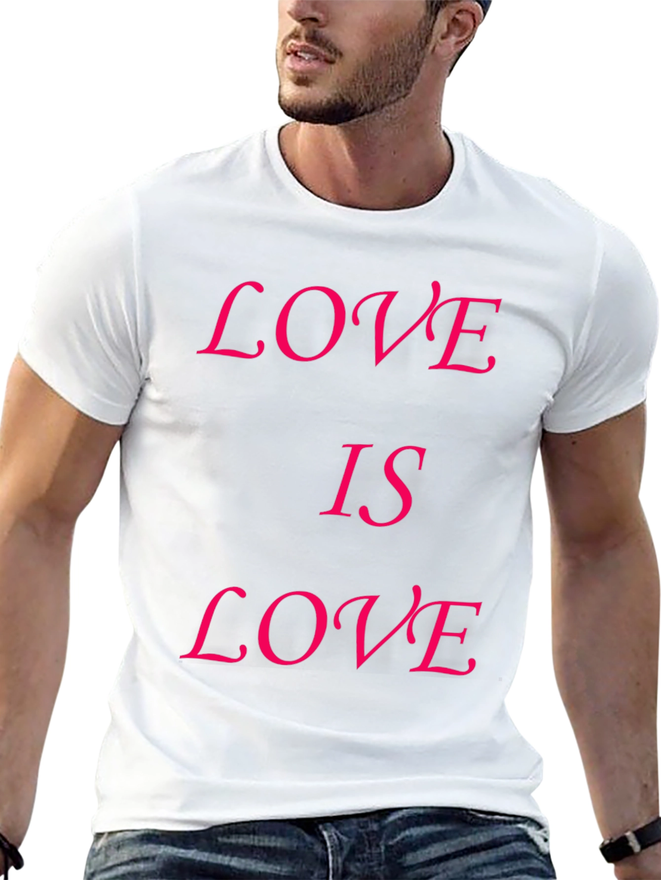 Love is Love T-Shirt - Black Cotton Blend