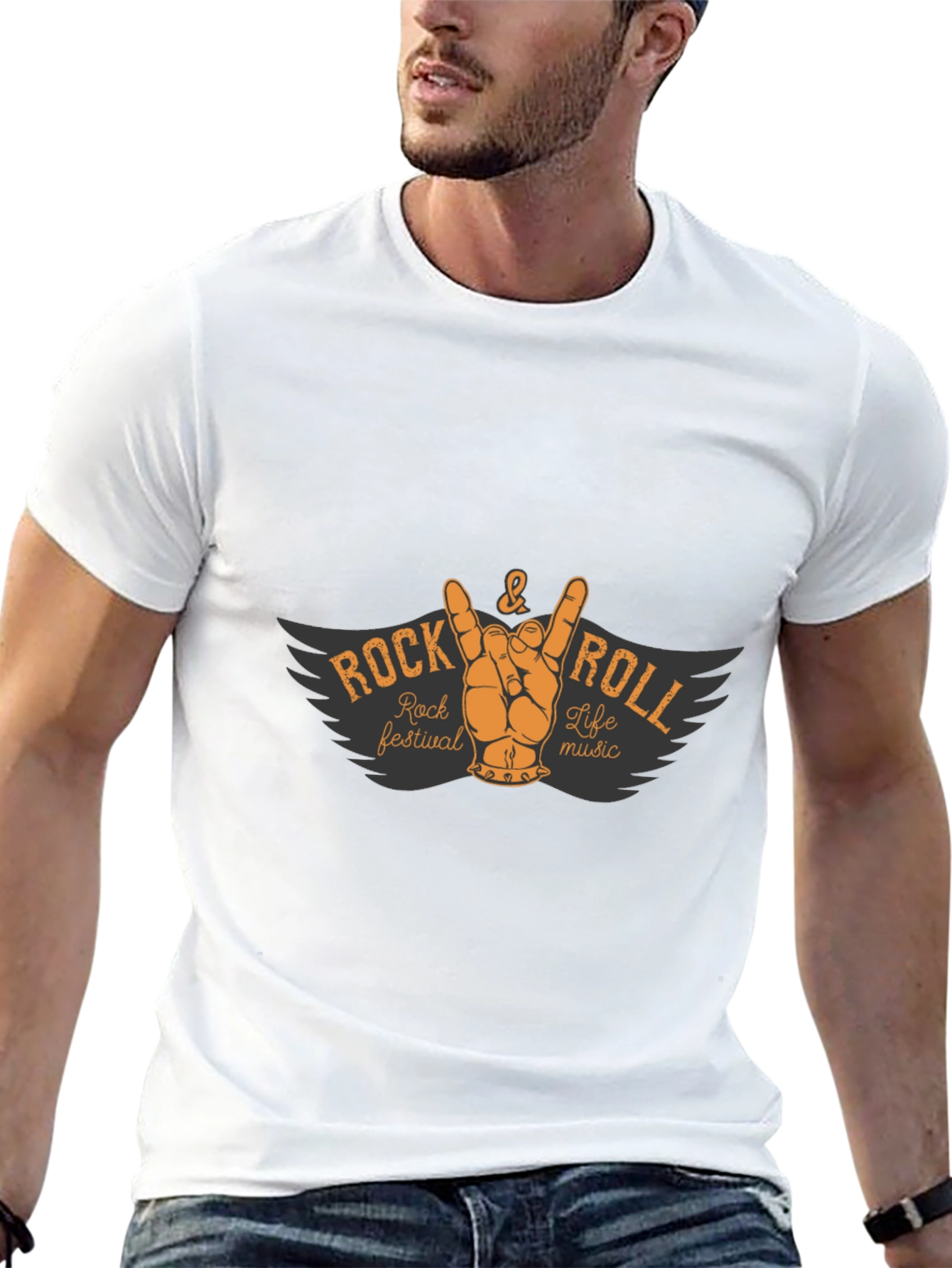 Rock & Roll Graphic Print Tee